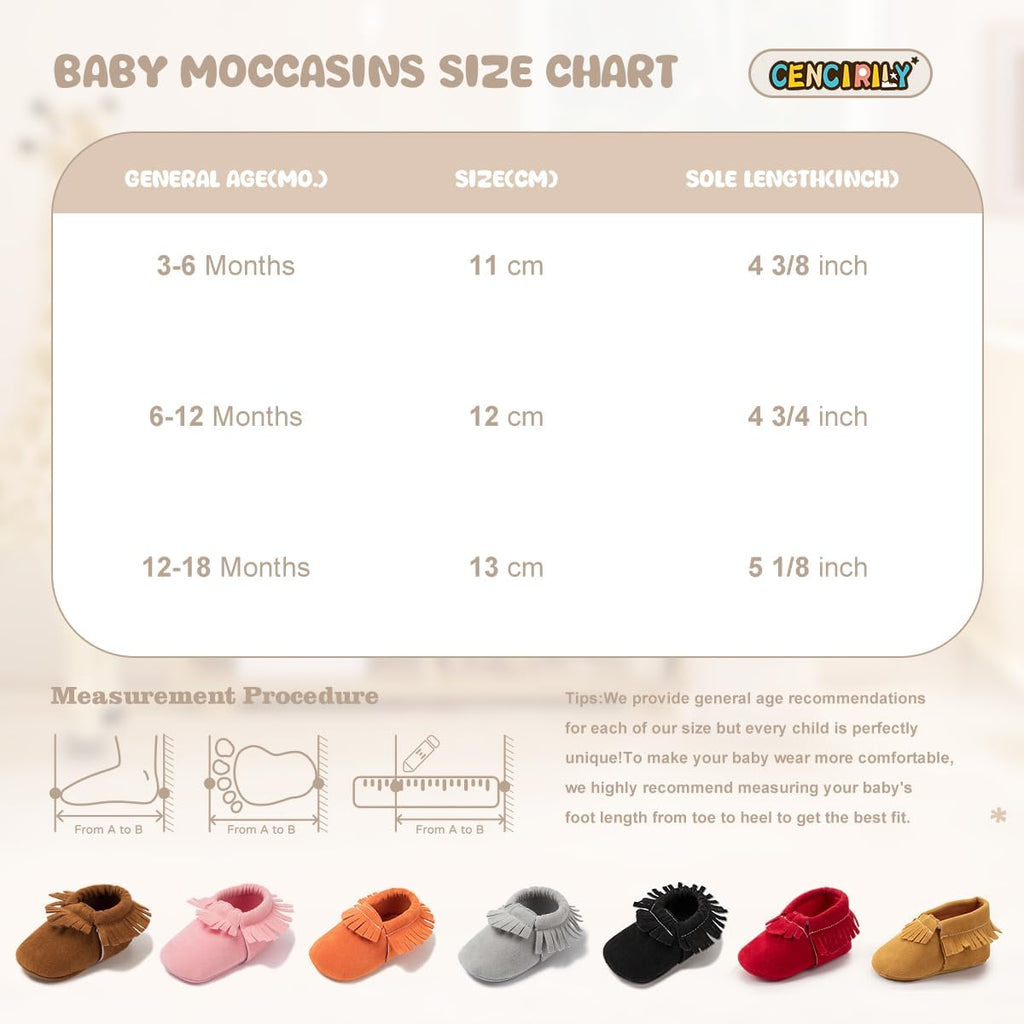 Infant Baby Fringe Moccasin Slipper Boys Girls Tassel Suede Leather Toddler Sneakers Soft Sole First Walking Loafers Crib Shoes