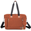 Diaper Bag, Large Travel Diaper Tote for Mom and Dad, Multifunction Baby Tote Bag for Boys and Girls with Pacifier Case and Changing Pad, Caramel