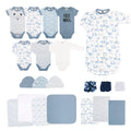 Baby Layette Gift Set for Baby Boys - 23 Piece New Born Boy Gift Set, Clothes & Newborn Essentials Must Haves - Boy Clothes 0-3 Months - Soft Blue