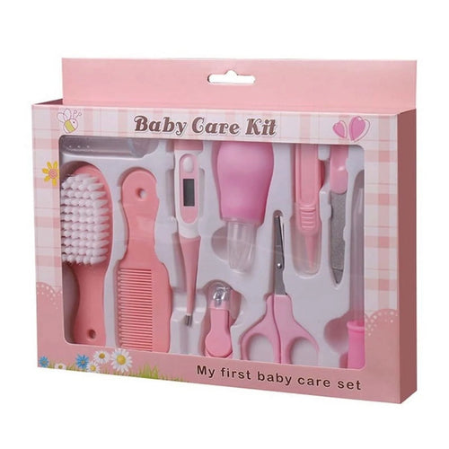10 Pcs/Set Baby Health Care Set Portable Newborn Baby Tool Kits Kids Grooming Kit,Include Baby Comb, Baby Brush,Clipper Cleaner, Baby Scissors Etc,Gifts for a Baby Shower,