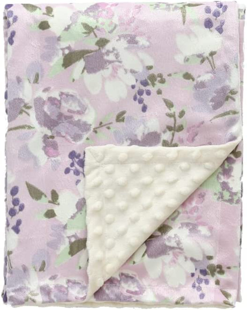 Baby Girls Blanket for Crib Stroller Cot Cradle Car, Supper Soft and Pretty - Lavender Grapes 30X40 Inches