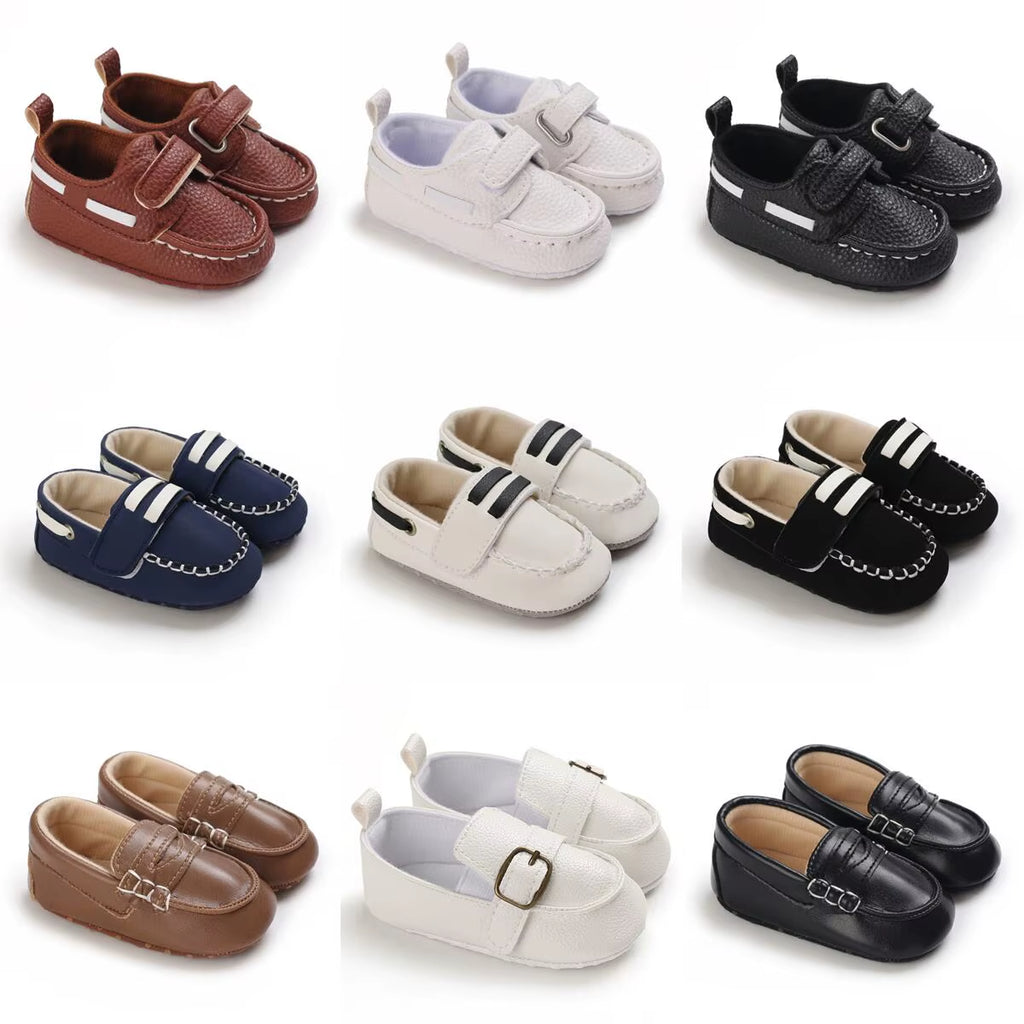 Classic Fashion Boys and Girls Flat Walking Shoes Loafers Canvas Non-Slip Shoes for Newborn Babies First Walker Walking Shoes