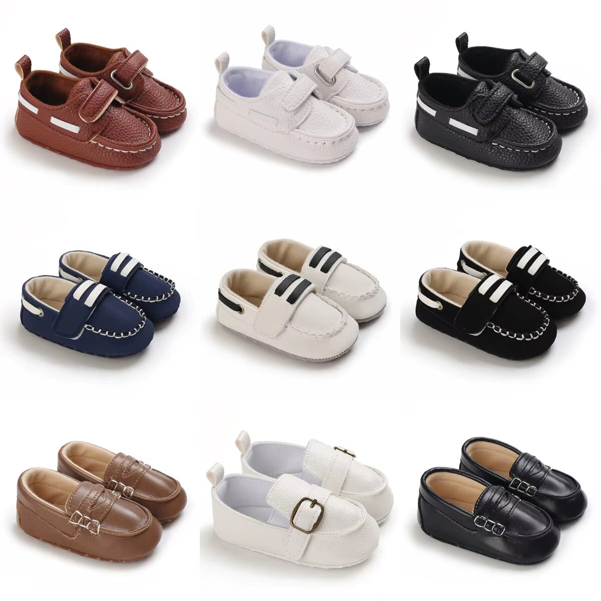 Classic Fashion Boys and Girls Flat Walking Shoes Loafers Canvas Non-Slip Shoes for Newborn Babies First Walker Walking Shoes