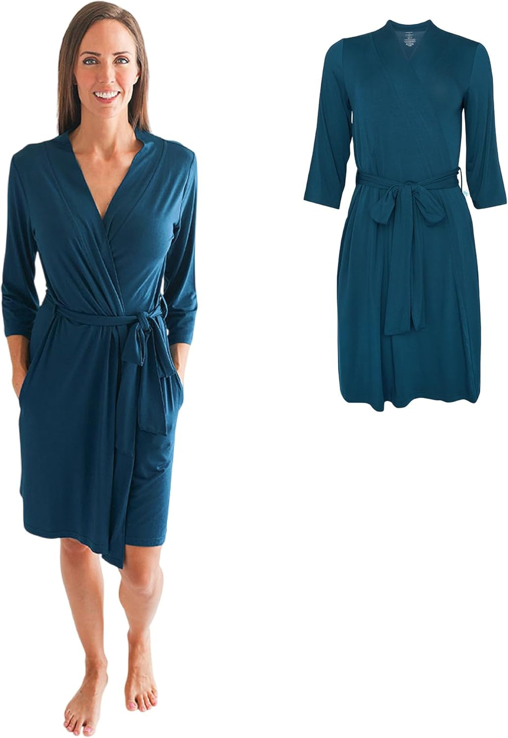 Maternity Robe for Hospital Delivery - Soft Viscose from Bamboo Postpartum Robe for Women Nursing & Lounging