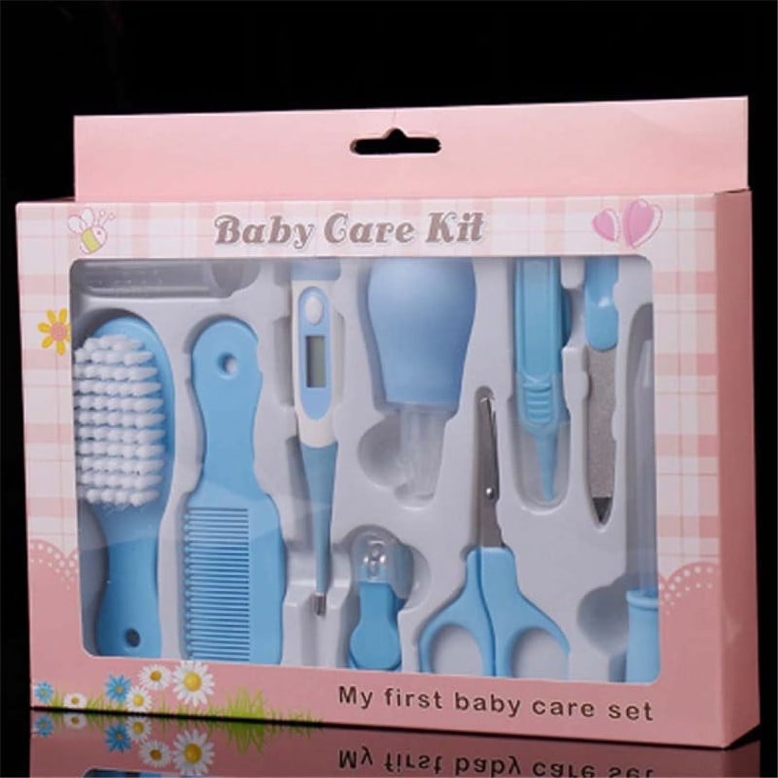 Baby Health Care Set Portable Newborn Baby Tool Kits Kids Grooming Kit Safety Cutter Nail Care Set for Baby Children-10Pcs/Set