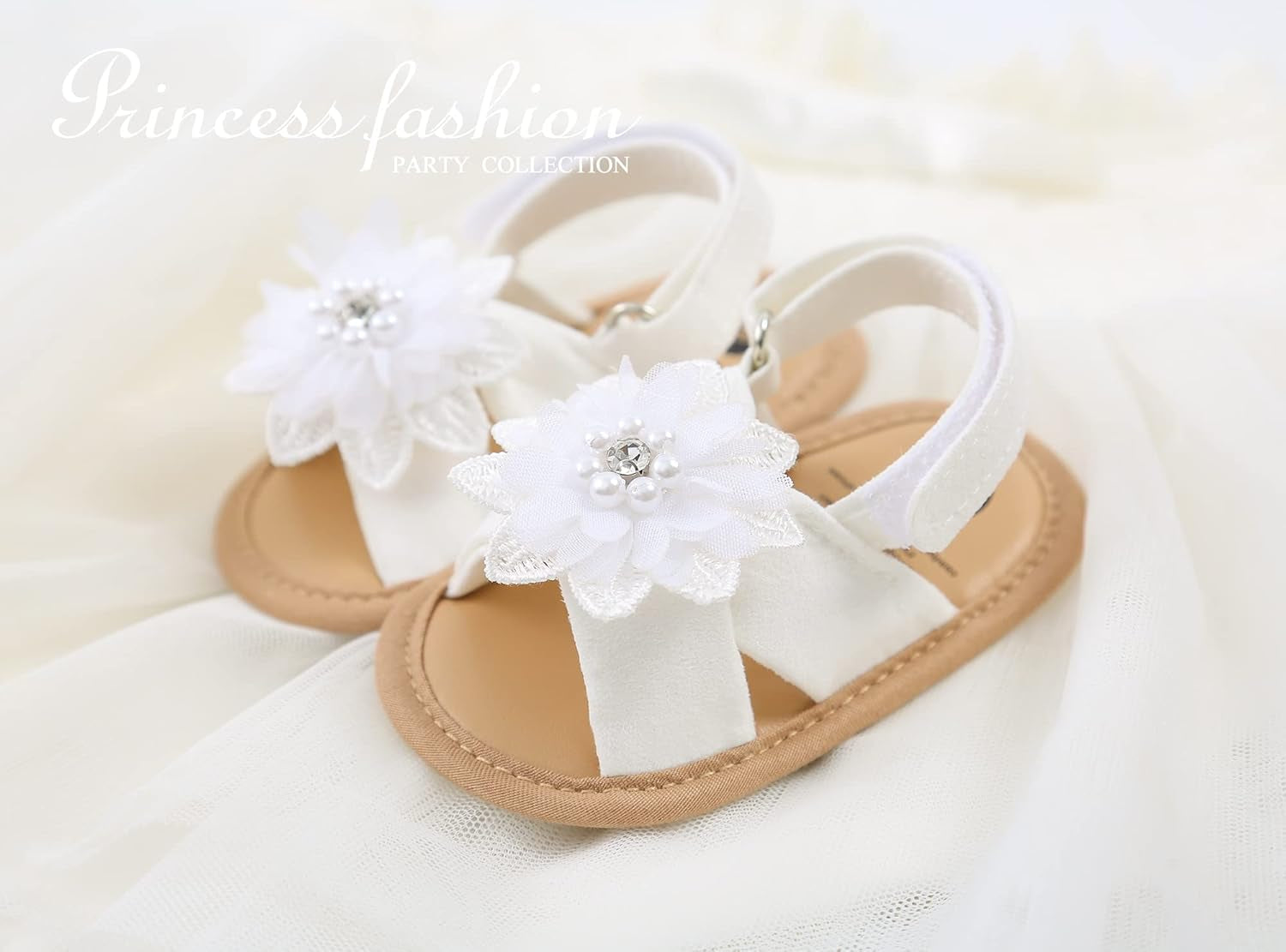 Infant Baby Girl Shoes Baby Mary Jane Flats Princess Wedding Dress Shoes Crib Shoe for Newborns, Infants, Babies, and Toddlers