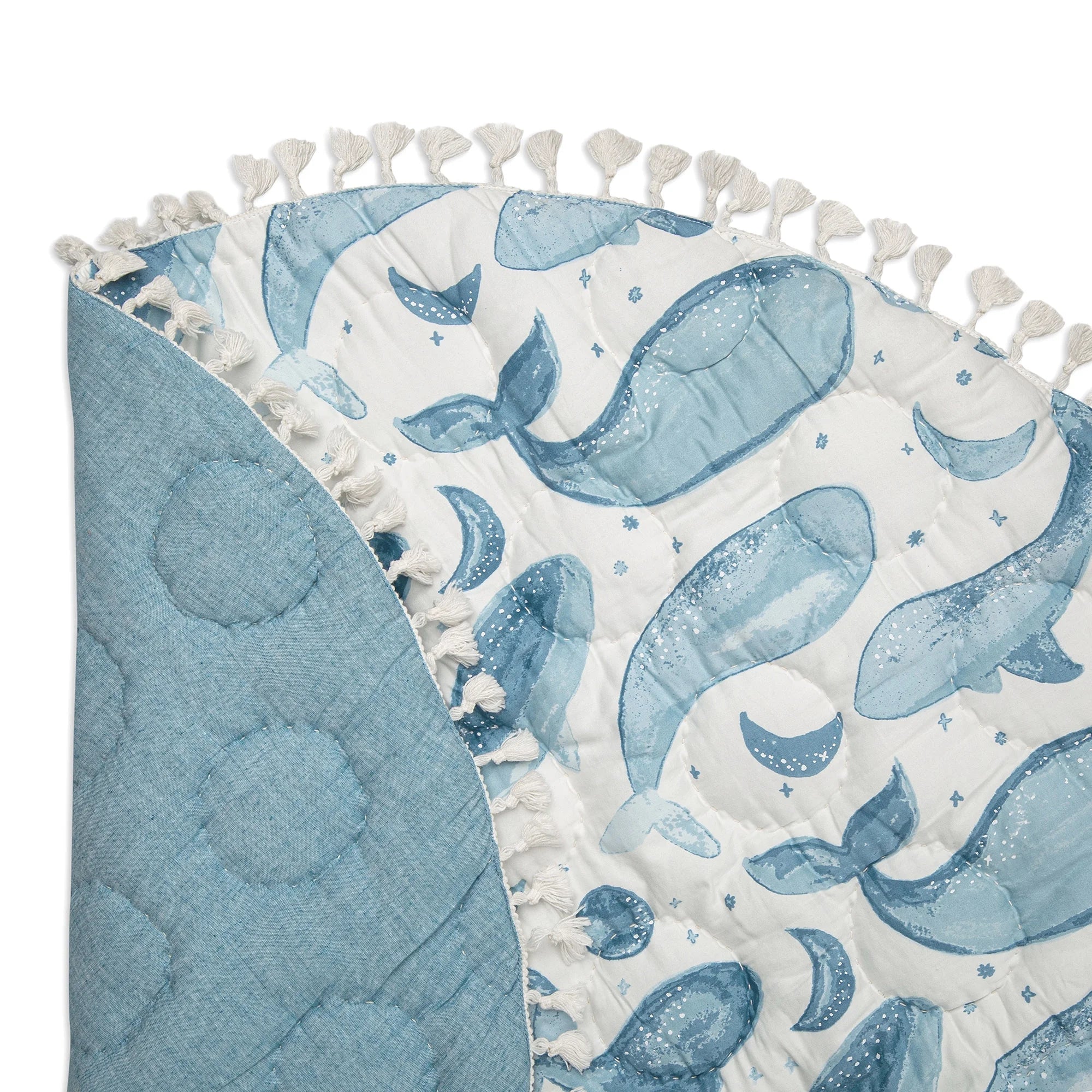 Activity Mat for Boys and Girls, Whale Print, 40" X 40", Infant Play Mat, Kids Play Mat, Tummy Time Mat