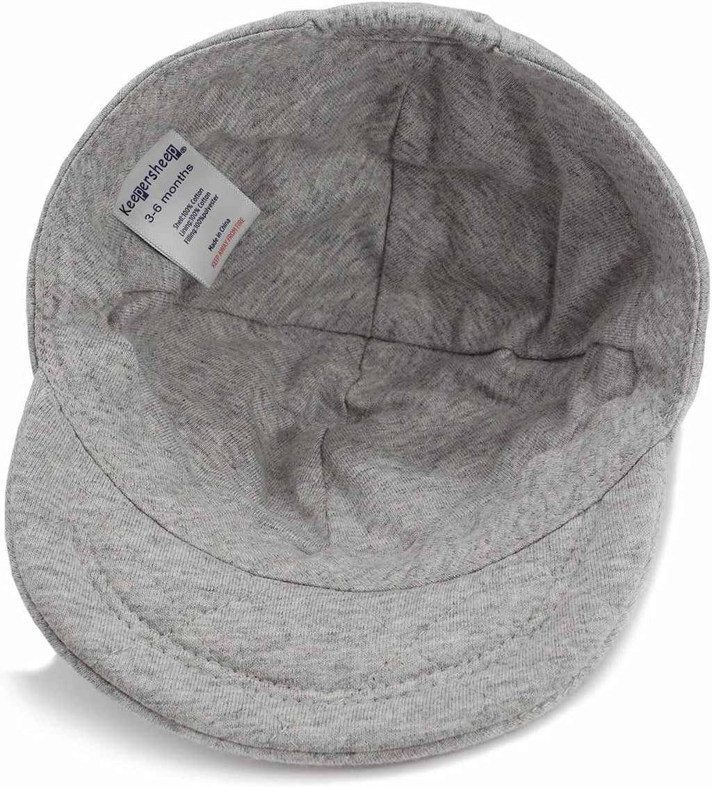 Baby Baseball Cap Infant Sun Hat, Cotton Knit with Soft Brim, Adjustable Soft Newborn Toddler Cap