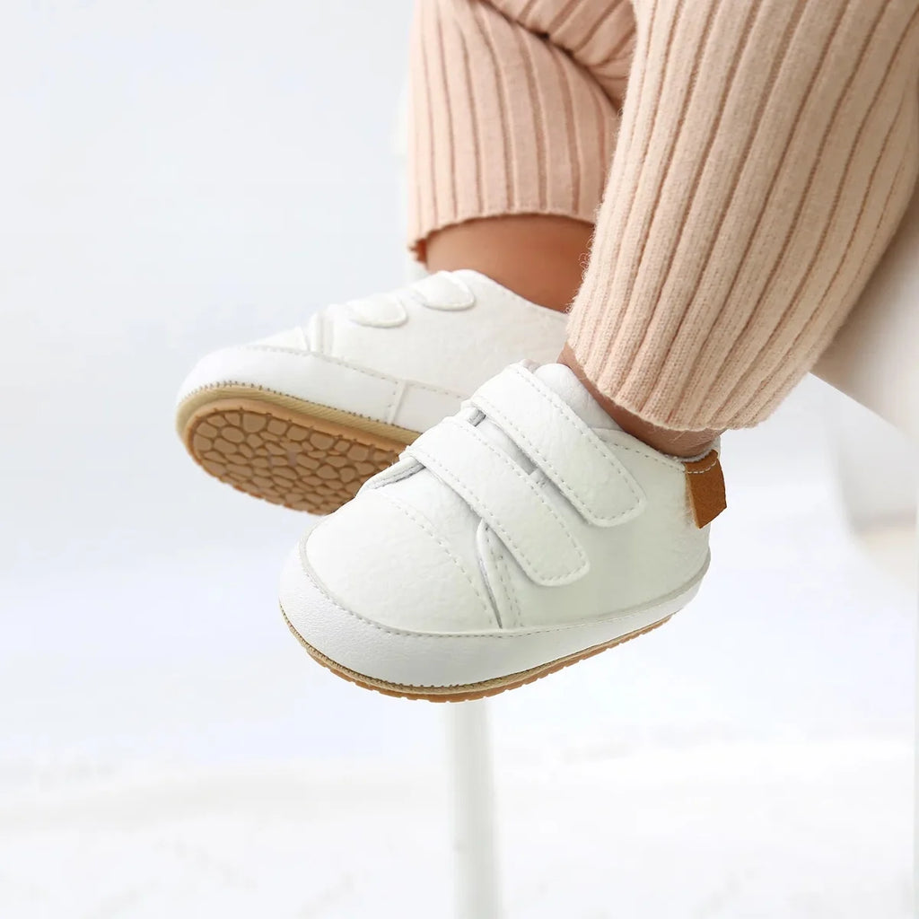 Baby Boys Girls Shoes High-Top Ankle Sneakers Toddler Soft Rubber Sole Infant Crib Shoes 0-18 Months
