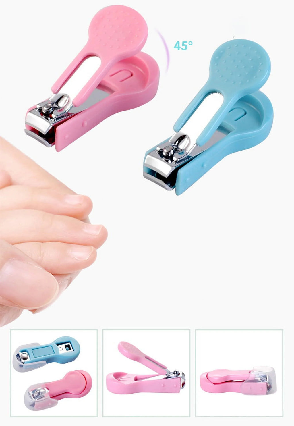 10Pcs/Set Baby Health Care Kit,Portable Newborn Infant Nursery Set Kids Grooming Kit Baby Nail Clipper Brush Comb Cleaning Sets,Baby Nail Scissors, Nail Clipper(Random Color)