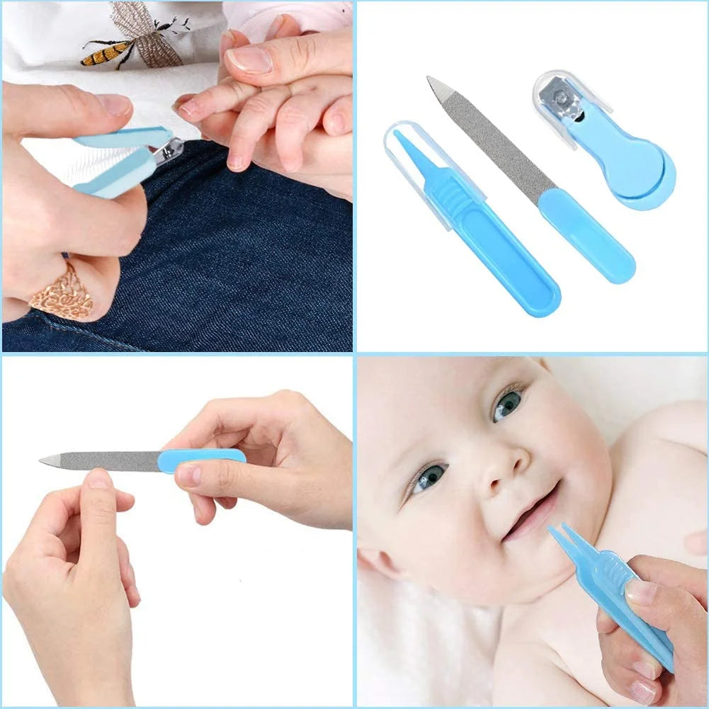 10Pcs/Set Baby Health Care Kit,Portable Newborn Infant Nursery Set Kids Grooming Kit Baby Nail Clipper Brush Comb Cleaning Sets,Baby Nail Scissors, Nail Clipper(Random Color)