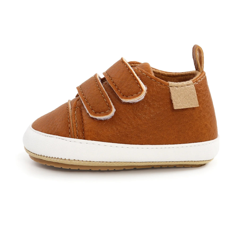 Baby Boys Girls Shoes High-Top Ankle Sneakers Toddler Soft Rubber Sole Infant Crib Shoes 0-18 Months