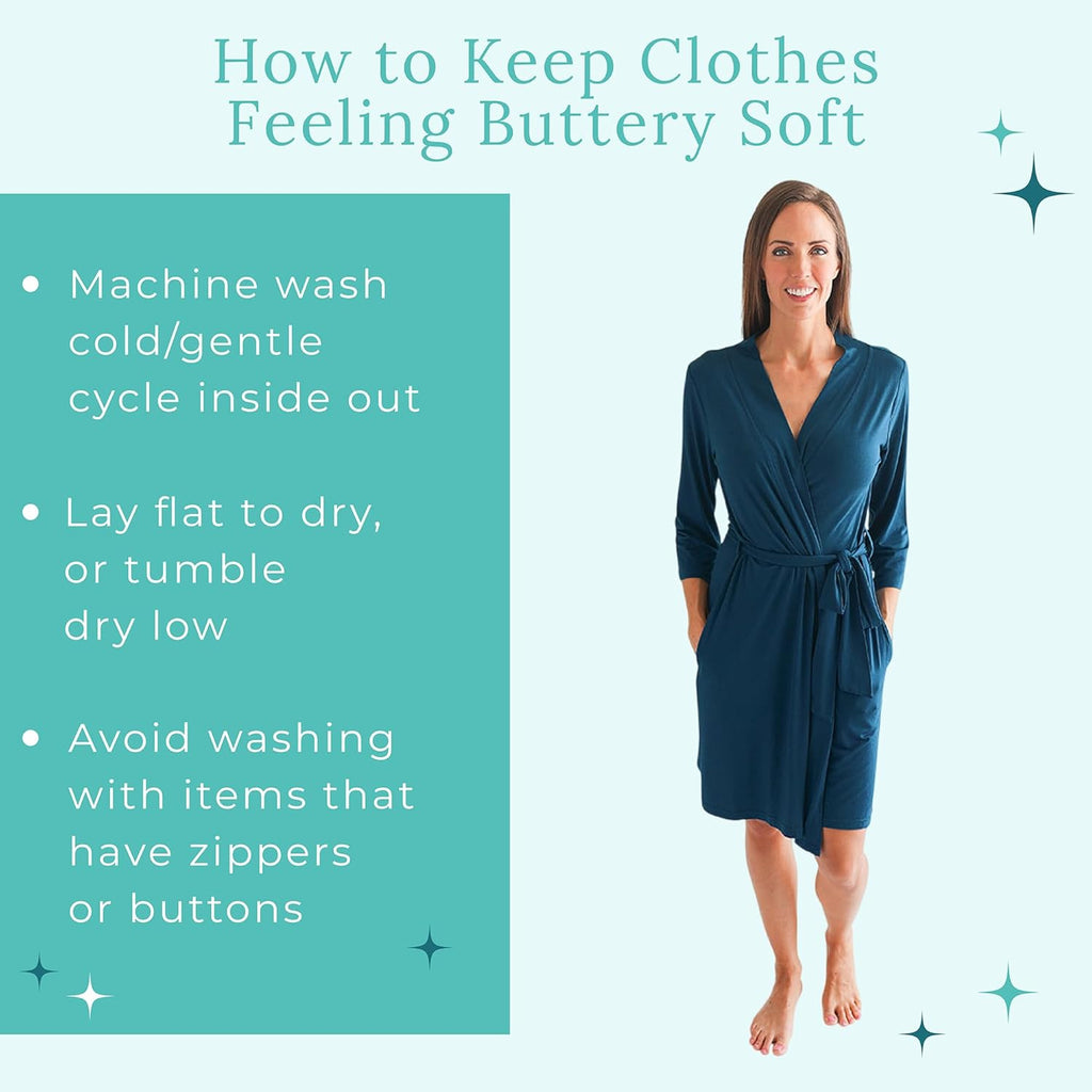 Maternity Robe for Hospital Delivery - Soft Viscose from Bamboo Postpartum Robe for Women Nursing & Lounging