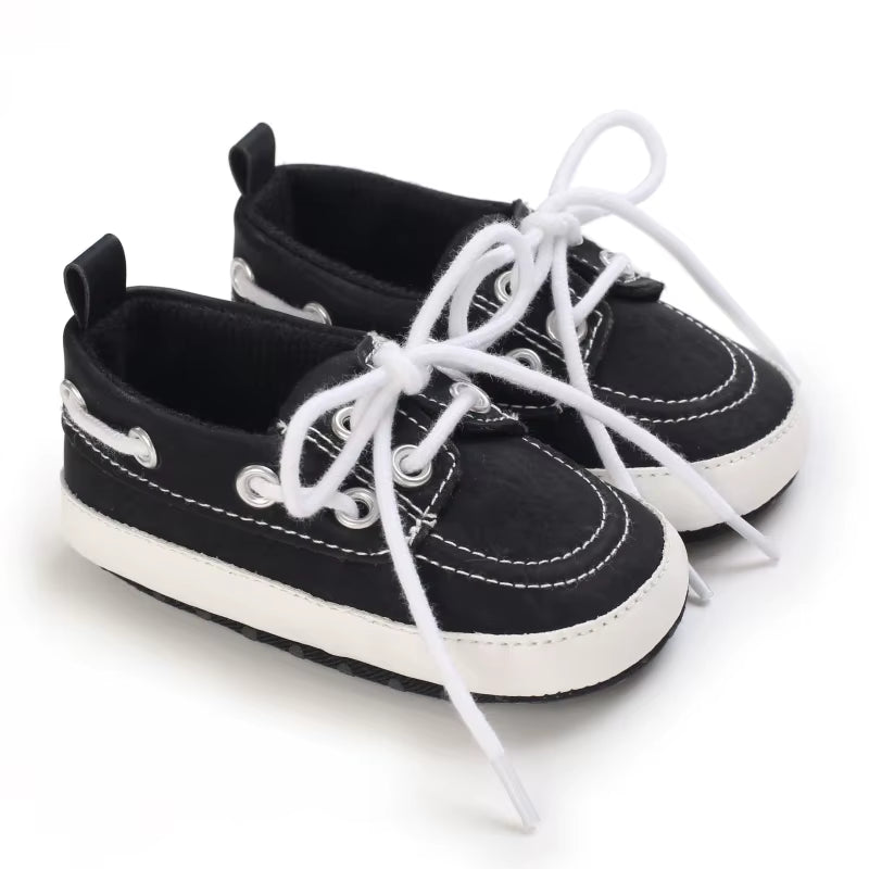 Classic Fashion Boys and Girls Flat Walking Shoes Loafers Canvas Non-Slip Shoes for Newborn Babies First Walker Walking Shoes