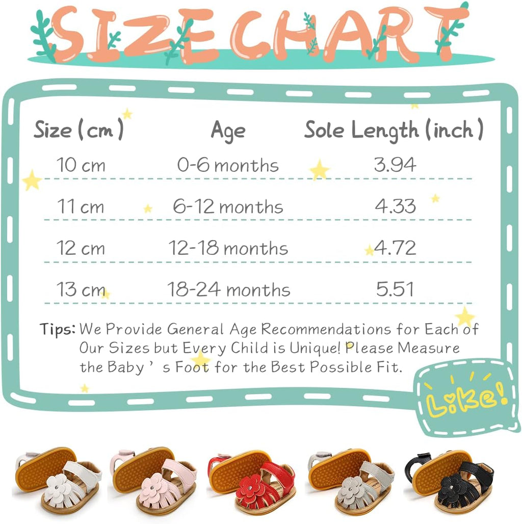 Baby Infant Girls Boys Sandals Non Slip Rubber Sole Summer Beach Outdoor First Walker Crib Shoes