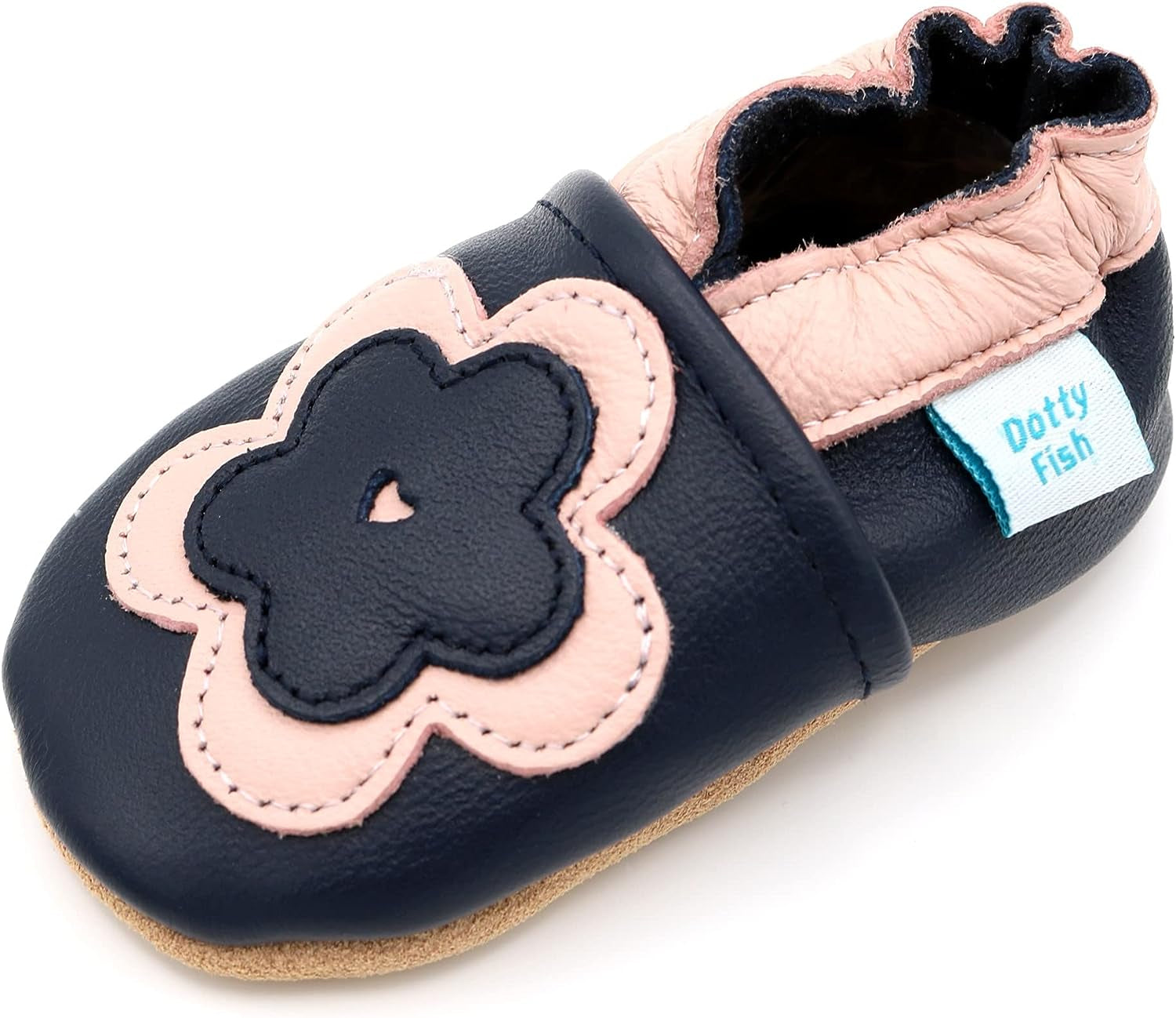 Unisex Baby & Kids Soft Leather Barefoot Shoes – Boys & Girls Crib Shoes, Infant & Toddler, Non-Slip, Lightweight, Flexible, Elasticated Ankles, Podiatry Approved, British Brand– 0-5 Years