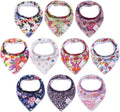 Baby Bandana Drool Bibs Set, Soft Absorbent Bibs for Teething and Drooling - 10 Pack Pattern
