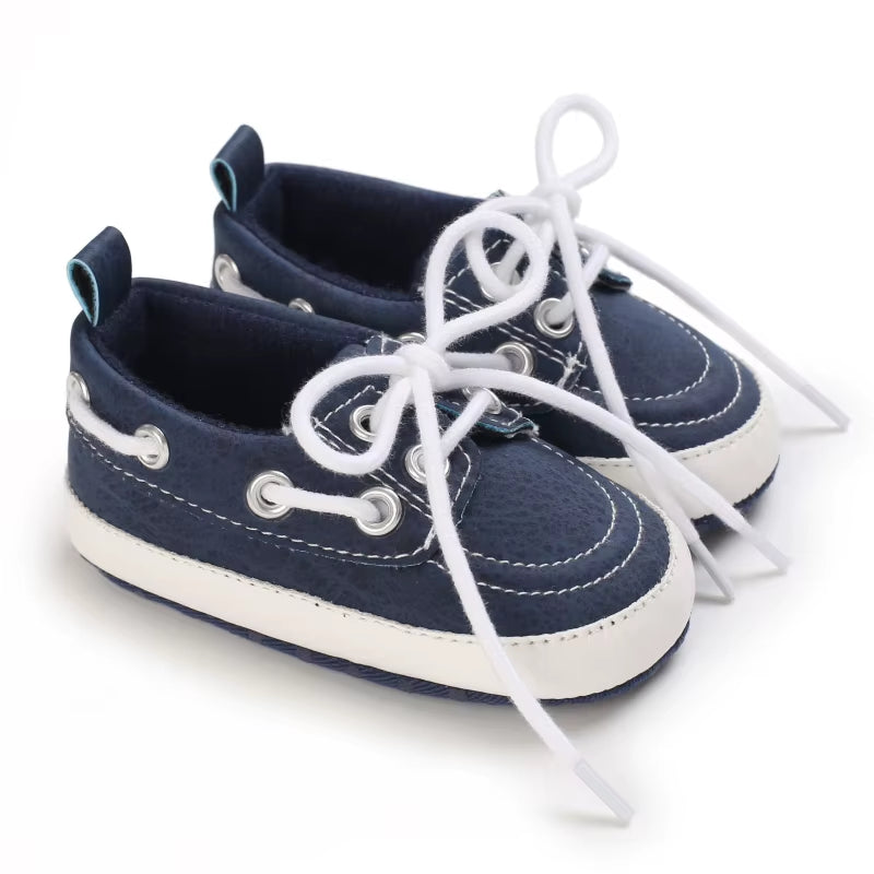 Classic Fashion Boys and Girls Flat Walking Shoes Loafers Canvas Non-Slip Shoes for Newborn Babies First Walker Walking Shoes