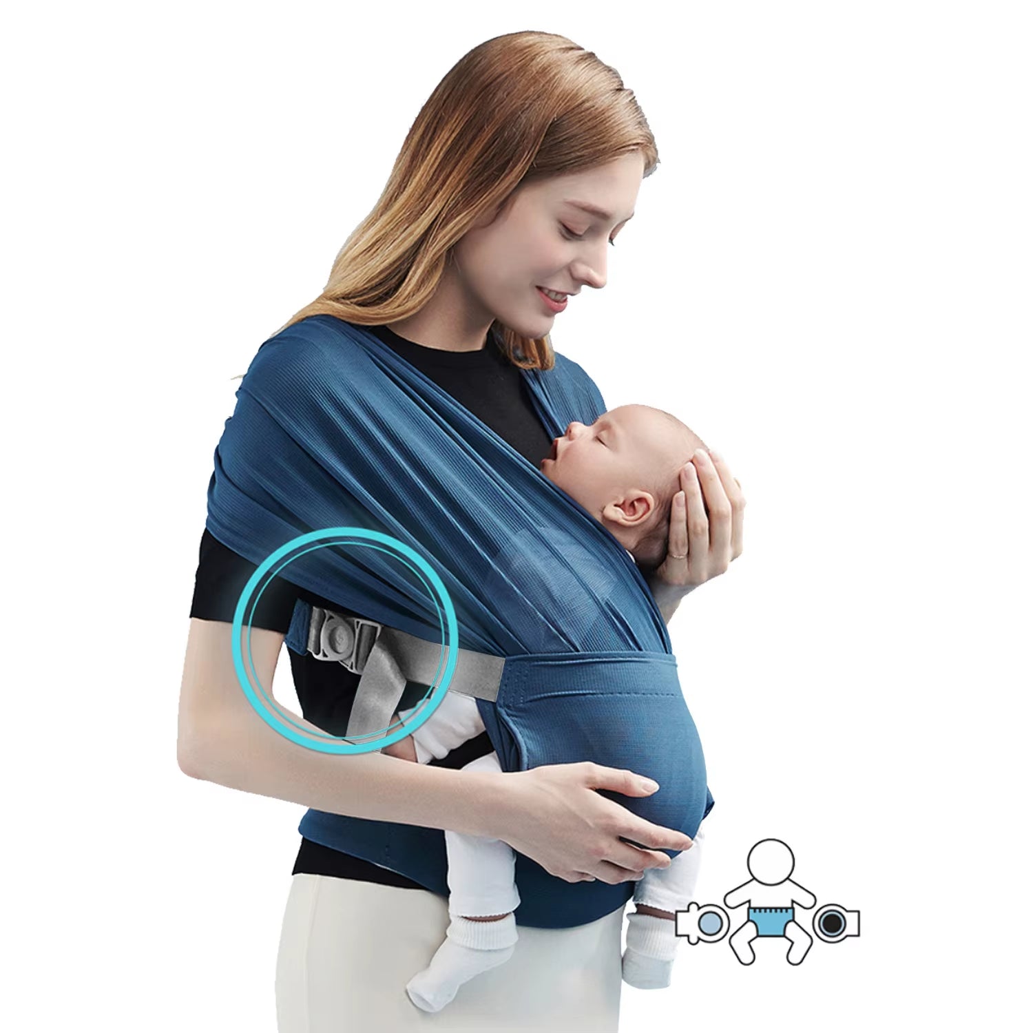 Wrap Baby Carrier Original Stretchy Infant Sling Perfect for Newborn Babies and Children up to 41 Lbs