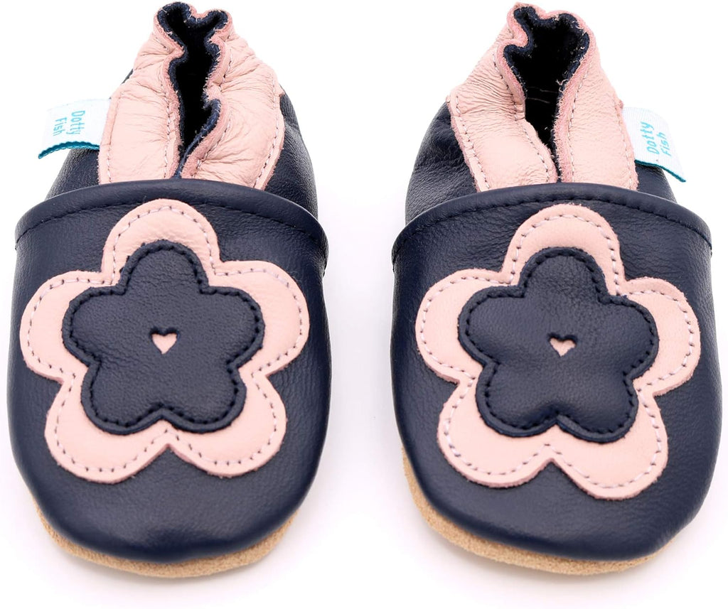 Unisex Baby & Kids Soft Leather Barefoot Shoes – Boys & Girls Crib Shoes, Infant & Toddler, Non-Slip, Lightweight, Flexible, Elasticated Ankles, Podiatry Approved, British Brand– 0-5 Years