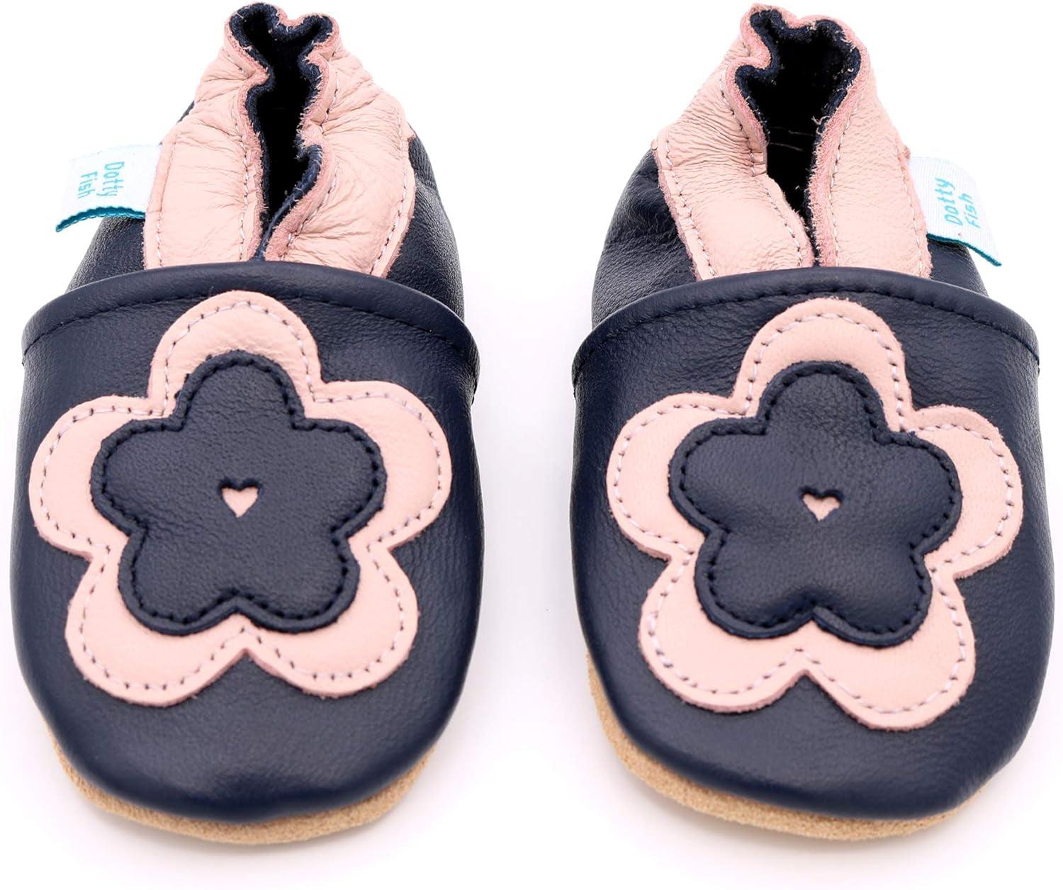 Unisex Baby & Kids Soft Leather Barefoot Shoes – Boys & Girls Crib Shoes, Infant & Toddler, Non-Slip, Lightweight, Flexible, Elasticated Ankles, Podiatry Approved, British Brand– 0-5 Years