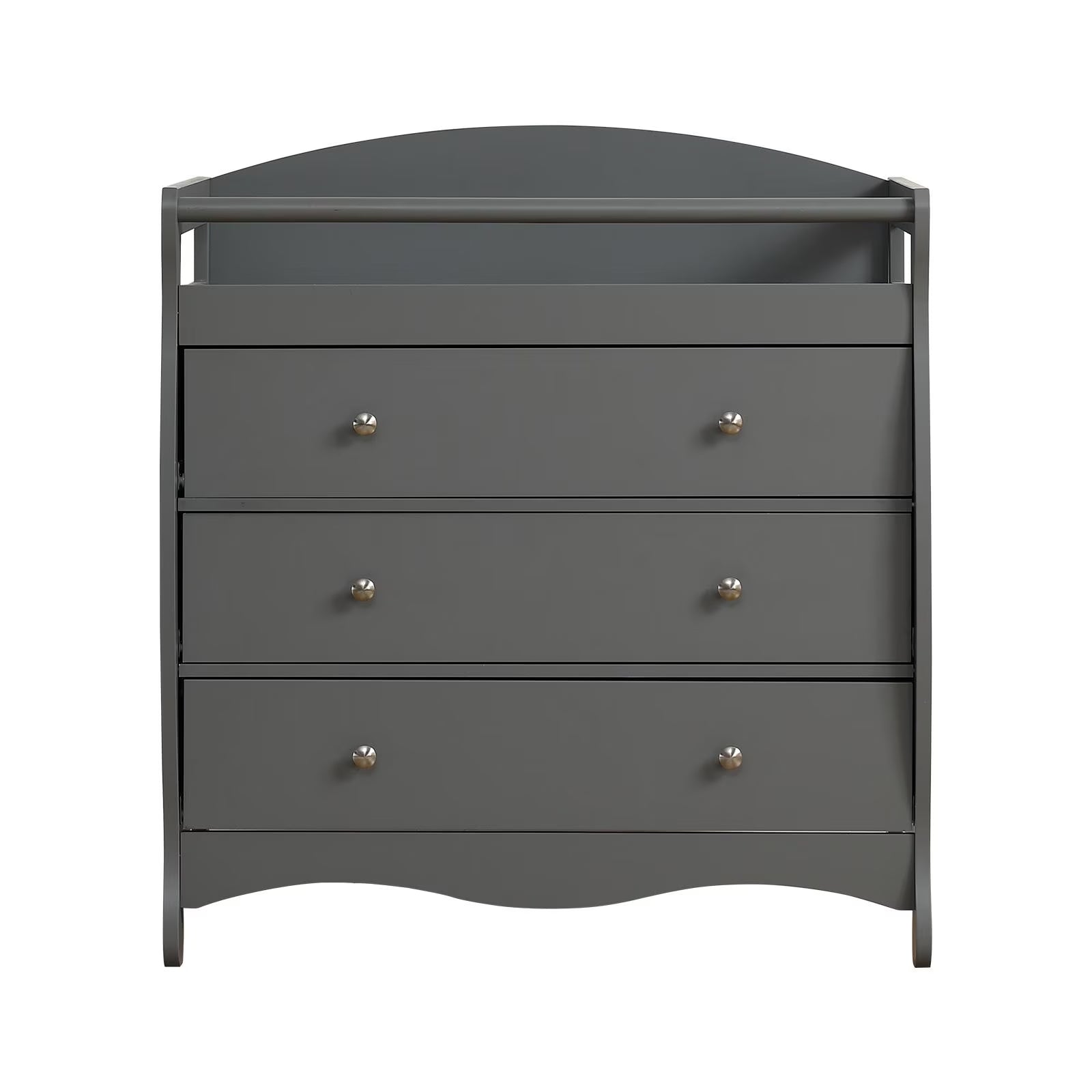 3-Drawer Changing Table, Infant Diaper Changing Station with Drawers, Safety Rails & Strap, Baby Changing Table Dresser for Nursery, Easy Assembly (Gray)
