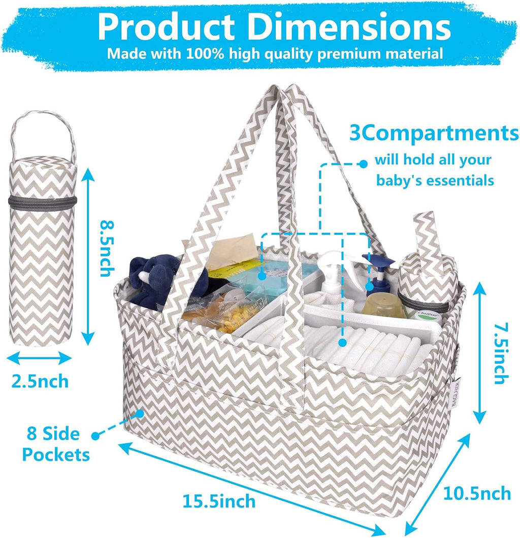 Baby Diaper Caddy Organizer,Large Baby Product Storage Rack and Kindergarten Storage Box,Portable Diaper Rack and Car Storage Box.