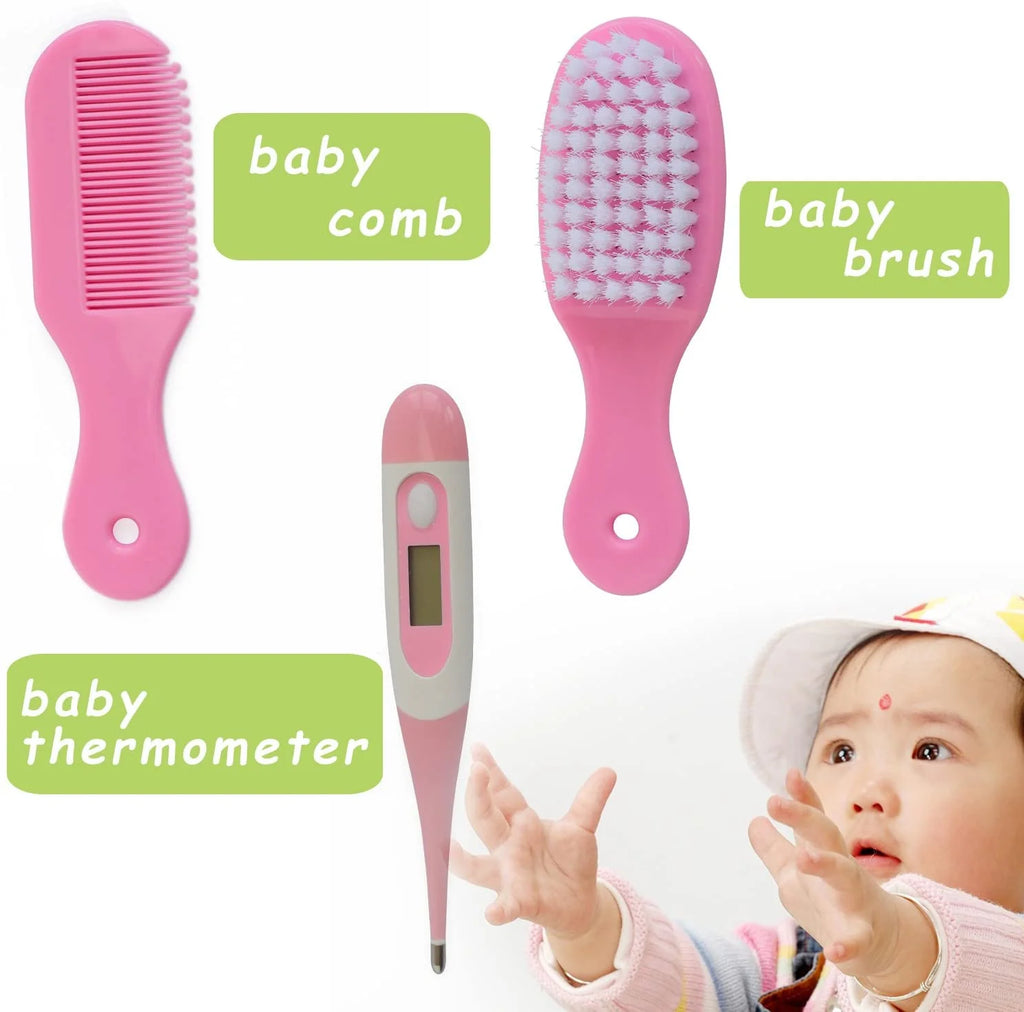 Baby Health Care Set Portable Newborn Baby Tool Kits Kids Grooming Kit Safety Cutter Nail Care Set for Baby Children-10Pcs/Set
