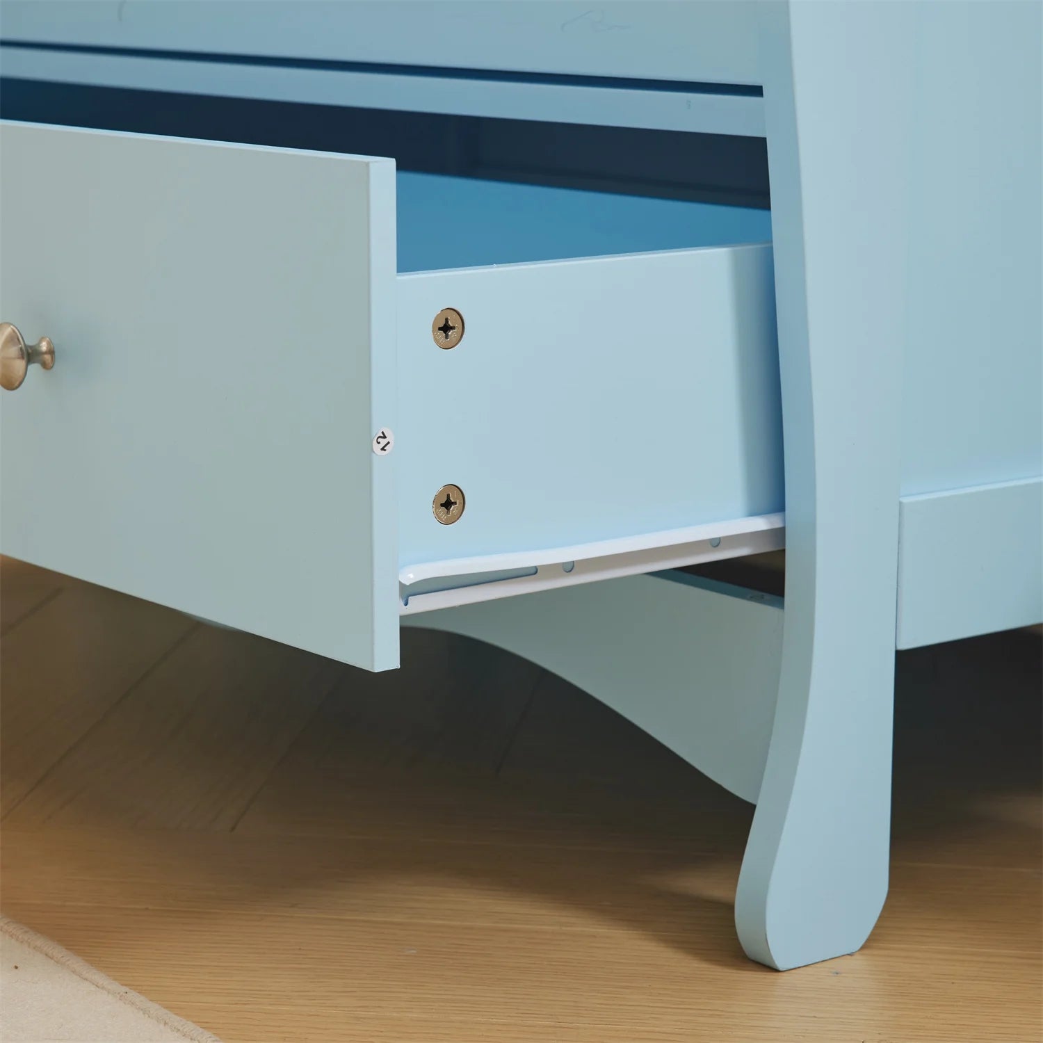 3-Drawer Changing Table, Wood Infant Diaper Changing Station, Baby Dresser for Nursery, (Light Blue)