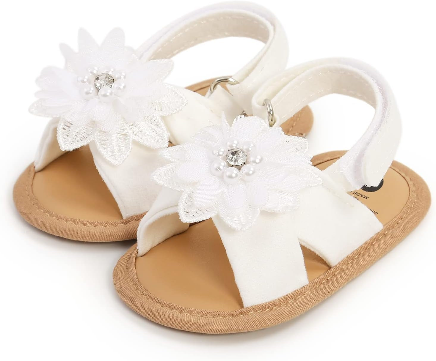 Infant Baby Girl Shoes Baby Mary Jane Flats Princess Wedding Dress Shoes Crib Shoe for Newborns, Infants, Babies, and Toddlers