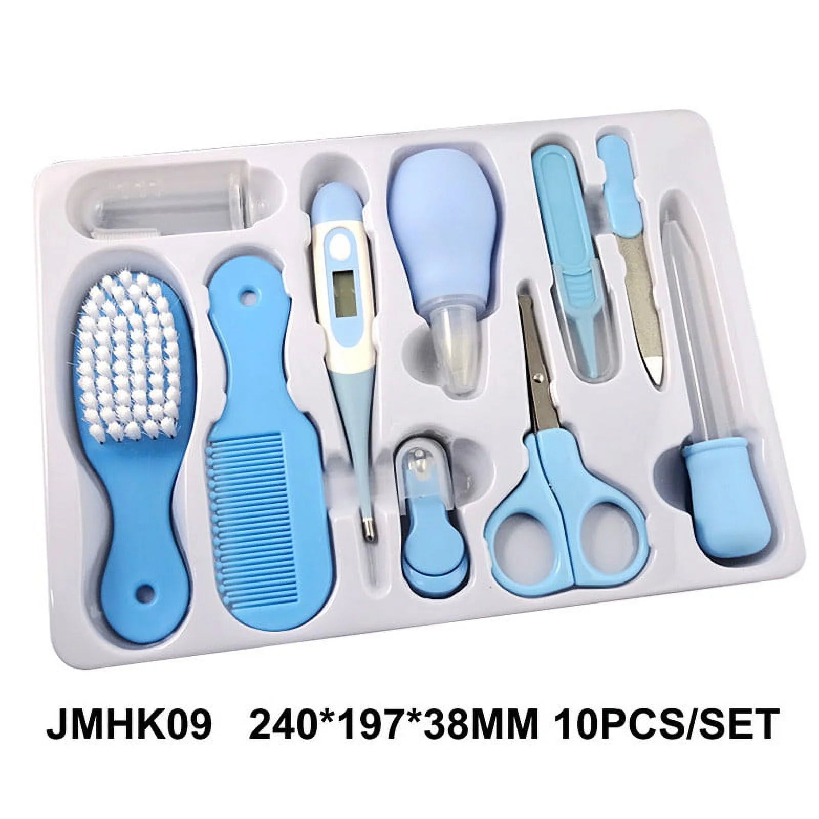 10 Pcs/Set Baby Health Care Set Portable Newborn Baby Tool Kits Kids Grooming Kit,Include Baby Comb, Baby Brush,Clipper Cleaner, Baby Scissors Etc,Gifts for a Baby Shower,