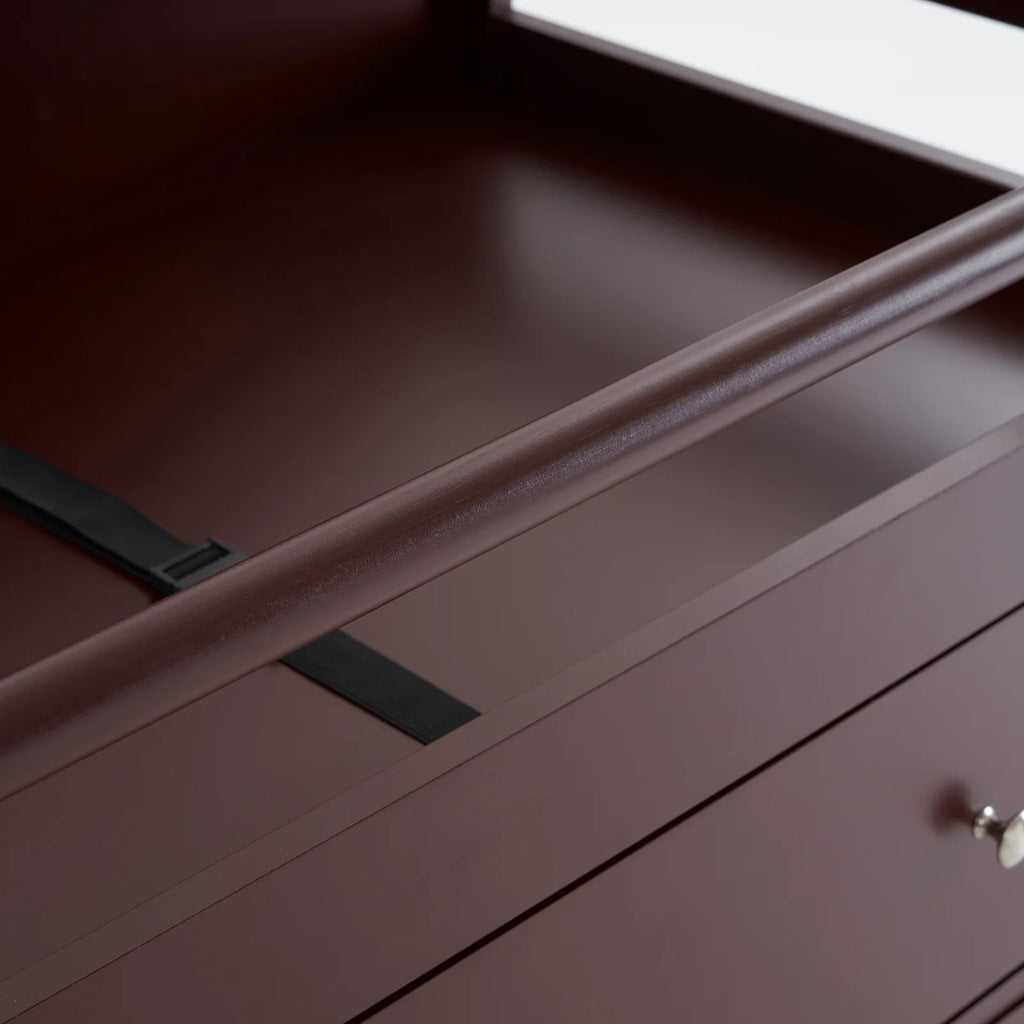 3-Drawer Diaper Changing Table with Safety Rails, Brown