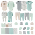 Restful Basics Baby Clothes 30-Pc Layette Set for Newborn Babies, Animal Design