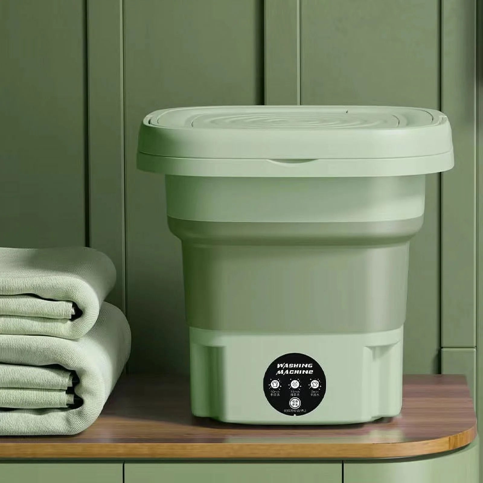 Portable Washing Machine, Portable Washer, 8L, Mini Washing Machine, Foldable.Small Washer for Baby Clothes, Underwear or Small Ltems, Camping&Travel Laundry,Small Size, Space Saving, Maclehose