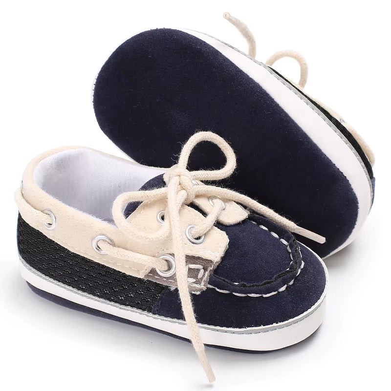 Classic Fashion Boys and Girls Flat Walking Shoes Loafers Canvas Non-Slip Shoes for Newborn Babies First Walker Walking Shoes