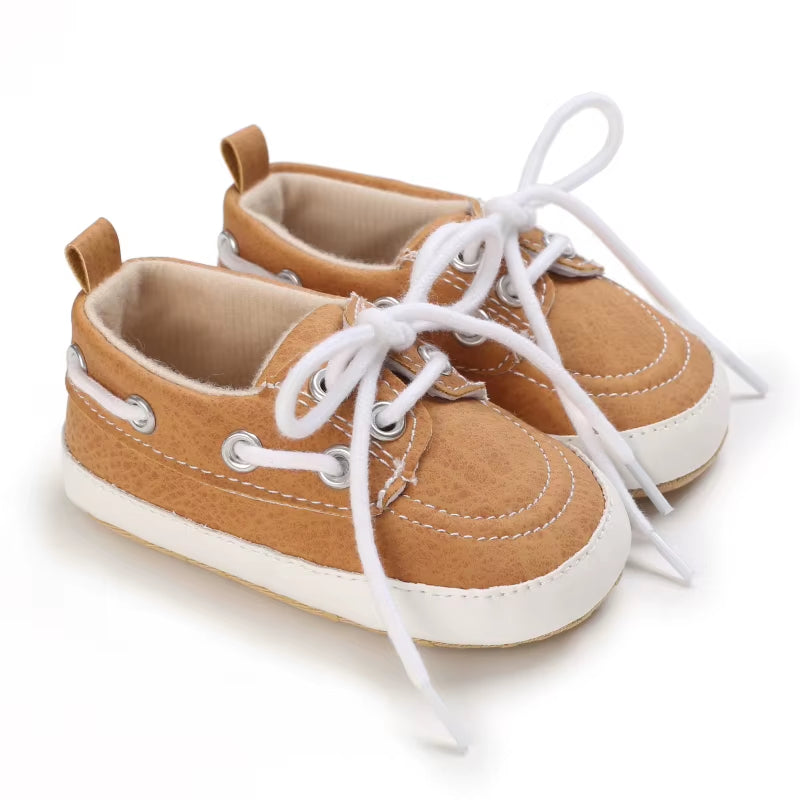 Classic Fashion Boys and Girls Flat Walking Shoes Loafers Canvas Non-Slip Shoes for Newborn Babies First Walker Walking Shoes
