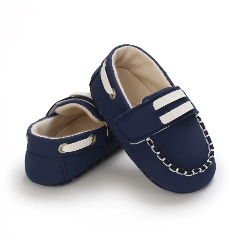 Classic Fashion Boys and Girls Flat Walking Shoes Loafers Canvas Non-Slip Shoes for Newborn Babies First Walker Walking Shoes