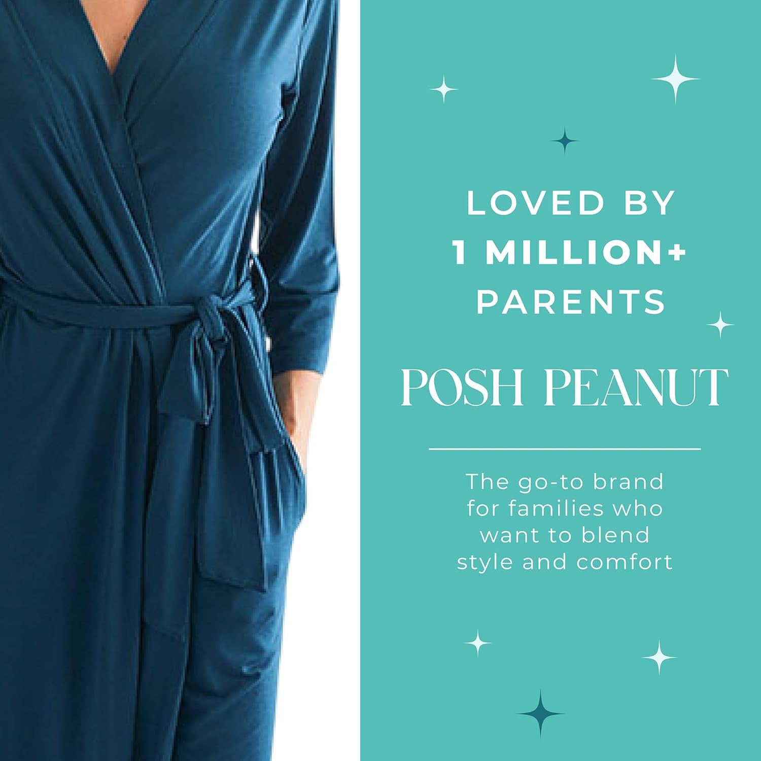 Maternity Robe for Hospital Delivery - Soft Viscose from Bamboo Postpartum Robe for Women Nursing & Lounging