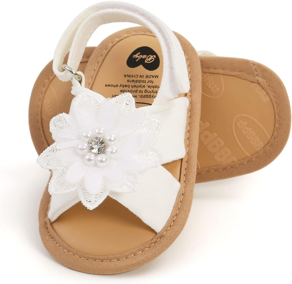 Infant Baby Girl Shoes Baby Mary Jane Flats Princess Wedding Dress Shoes Crib Shoe for Newborns, Infants, Babies, and Toddlers