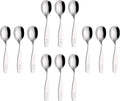 Kids Silverware 12 Pieces Children'S Safe Flatware Set - Children Dinner Spoons, Toddler Utensils, Metal Cutlery Set for Lunchbox (Engraved Dog Bunny) (Stainless Steel, 12 Spoons)
