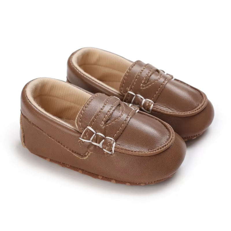 Classic Fashion Boys and Girls Flat Walking Shoes Loafers Canvas Non-Slip Shoes for Newborn Babies First Walker Walking Shoes