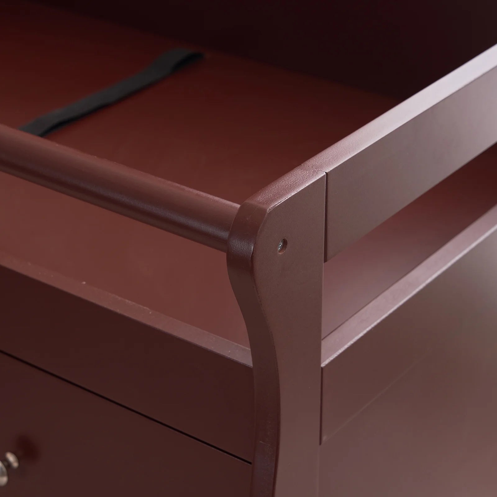 3-Drawer Diaper Changing Table with Safety Rails, Brown