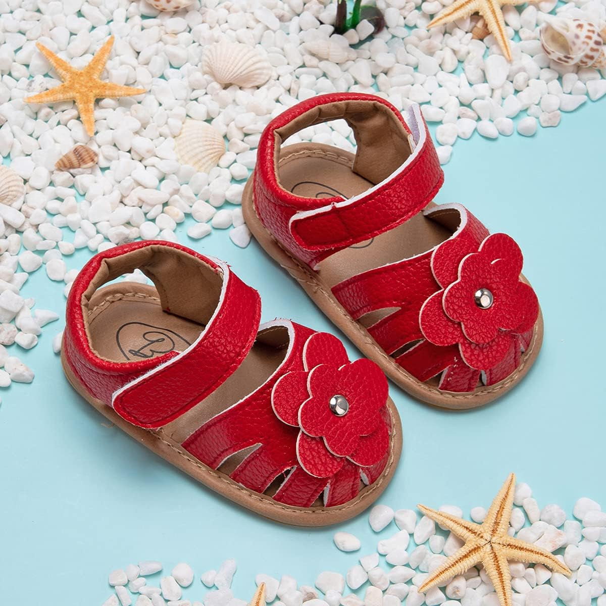 Baby Infant Girls Boys Sandals Non Slip Rubber Sole Summer Beach Outdoor First Walker Crib Shoes