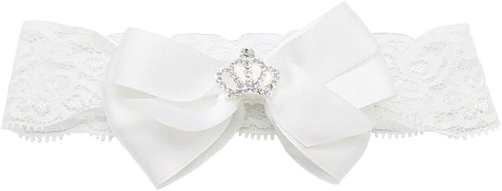 Baby Girls Infant Christening Baptism Lace Newborn Photo Shoot Communion Shoes and Headband Set