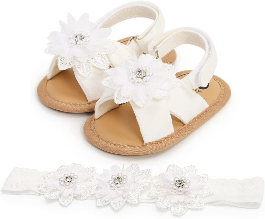 Infant Baby Girl Shoes Baby Mary Jane Flats Princess Wedding Dress Shoes Crib Shoe for Newborns, Infants, Babies, and Toddlers