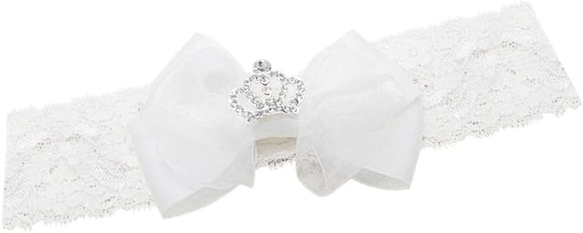 Baby Girls Infant Christening Baptism Lace Newborn Photo Shoot Communion Shoes and Headband Set
