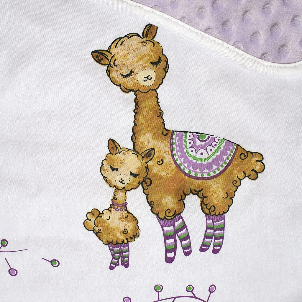 Nap Mat for Kids - Cozy Kids Rest Mat with Removable Pillow and Ultra Soft Blanket for Preschool, Daycare, and Sleepovers - Llama & Mama