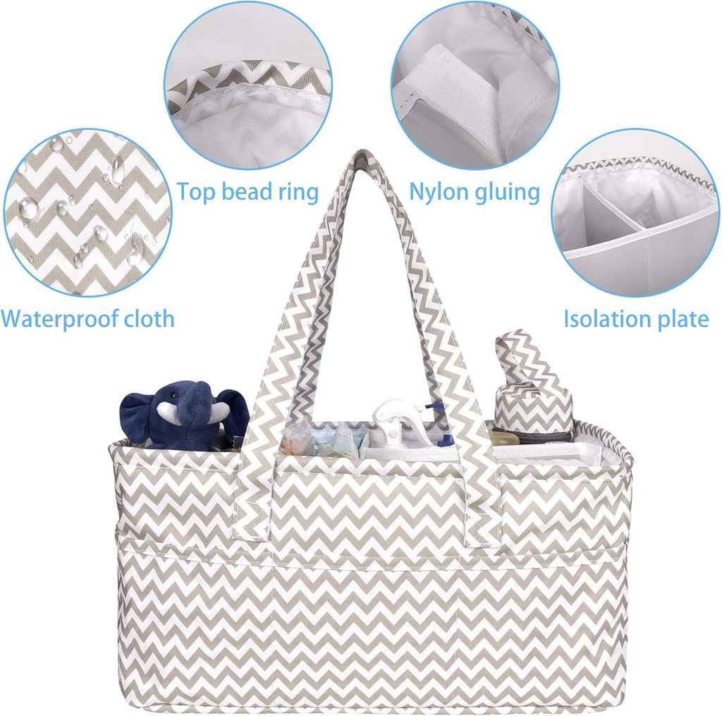 Baby Diaper Caddy Organizer,Large Baby Product Storage Rack and Kindergarten Storage Box,Portable Diaper Rack and Car Storage Box.