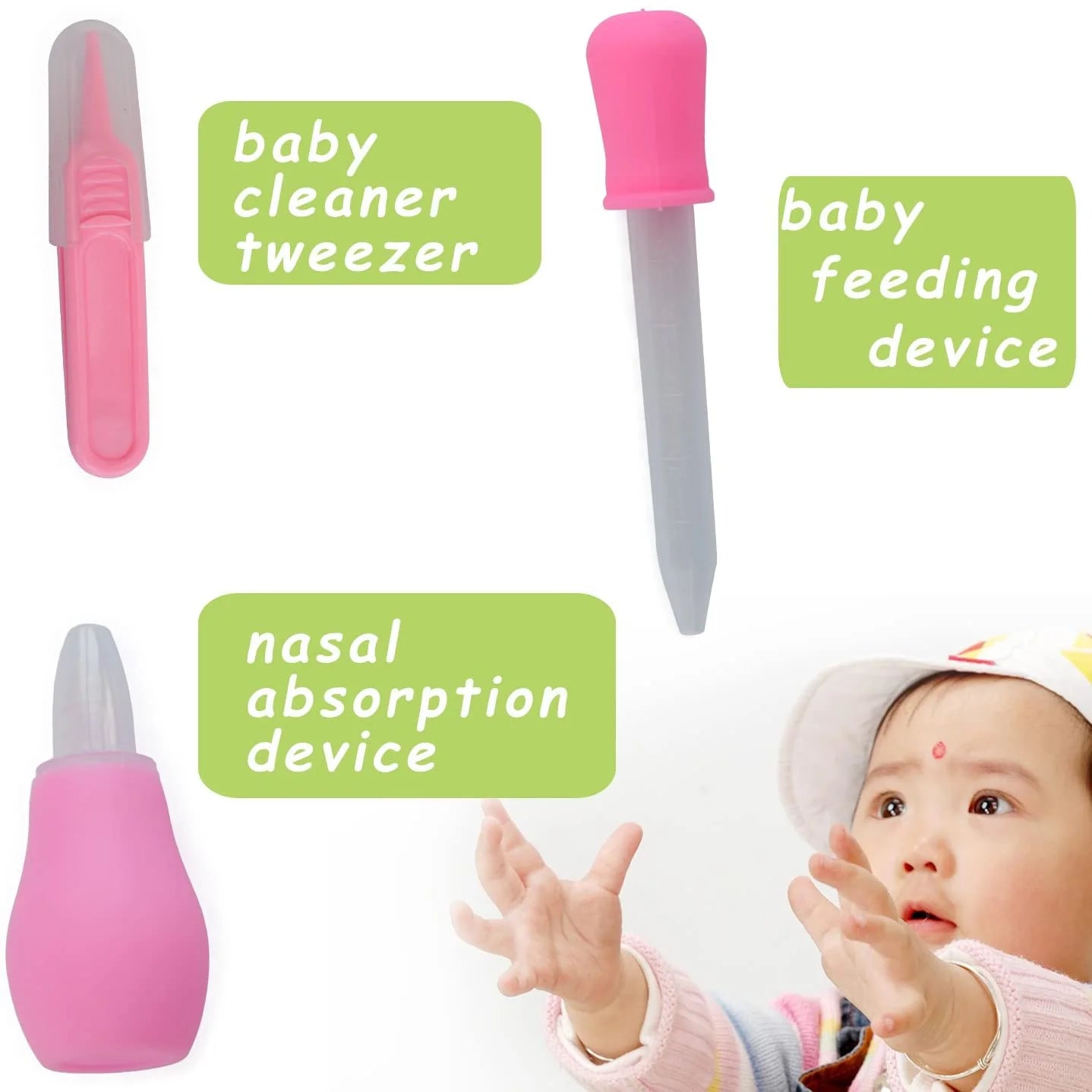 Baby Health Care Set Portable Newborn Baby Tool Kits Kids Grooming Kit Safety Cutter Nail Care Set for Baby Children-10Pcs/Set