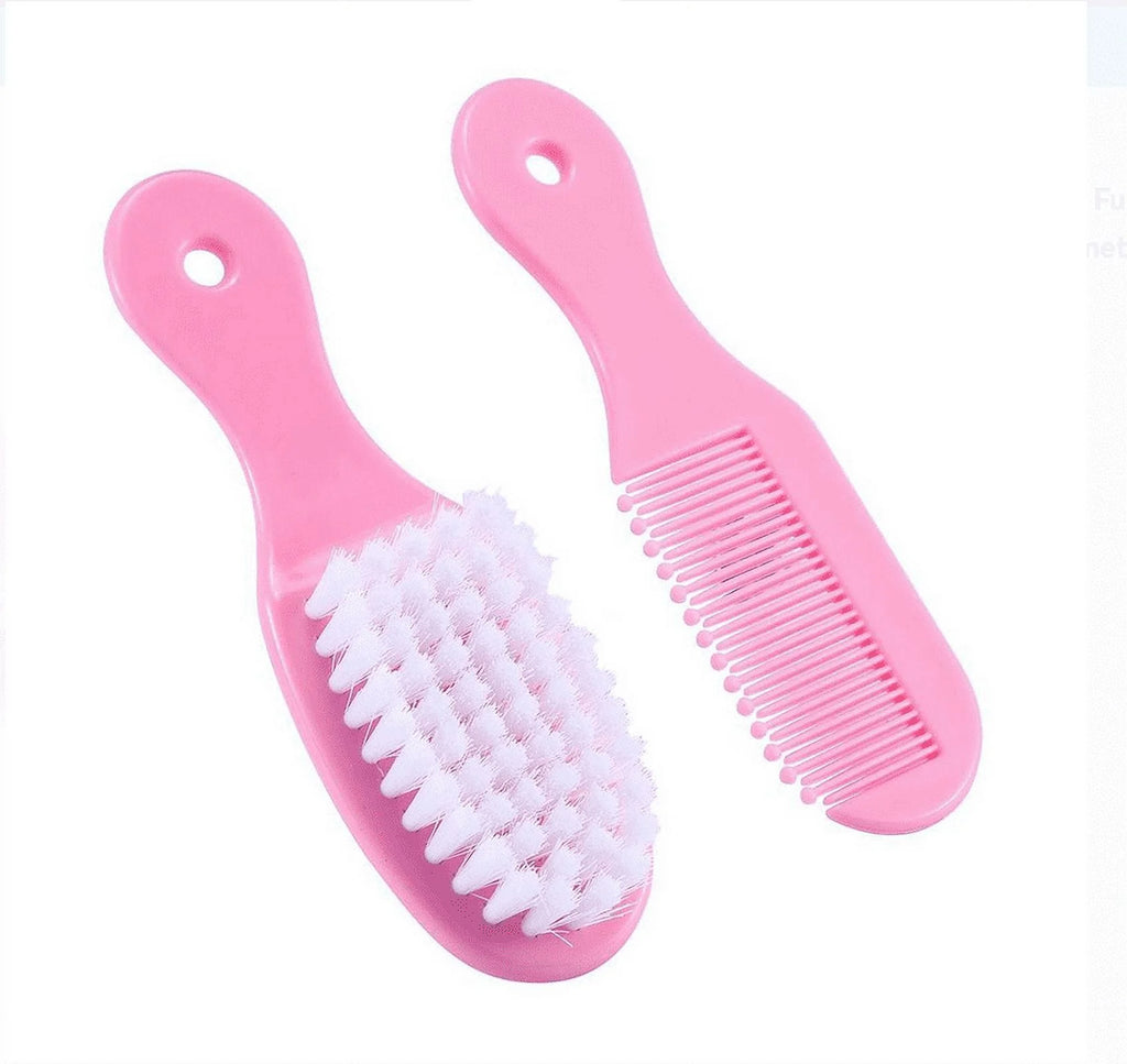 Torubia 10 in 1 Baby Healthcare and Grooming Kit for Baby Girl Boy Newborn Babycare Accessories, Baby Health Care Set Portable Baby Care Kit, Include Nose Cleaner Nails Clipper Tweezers (Pink)